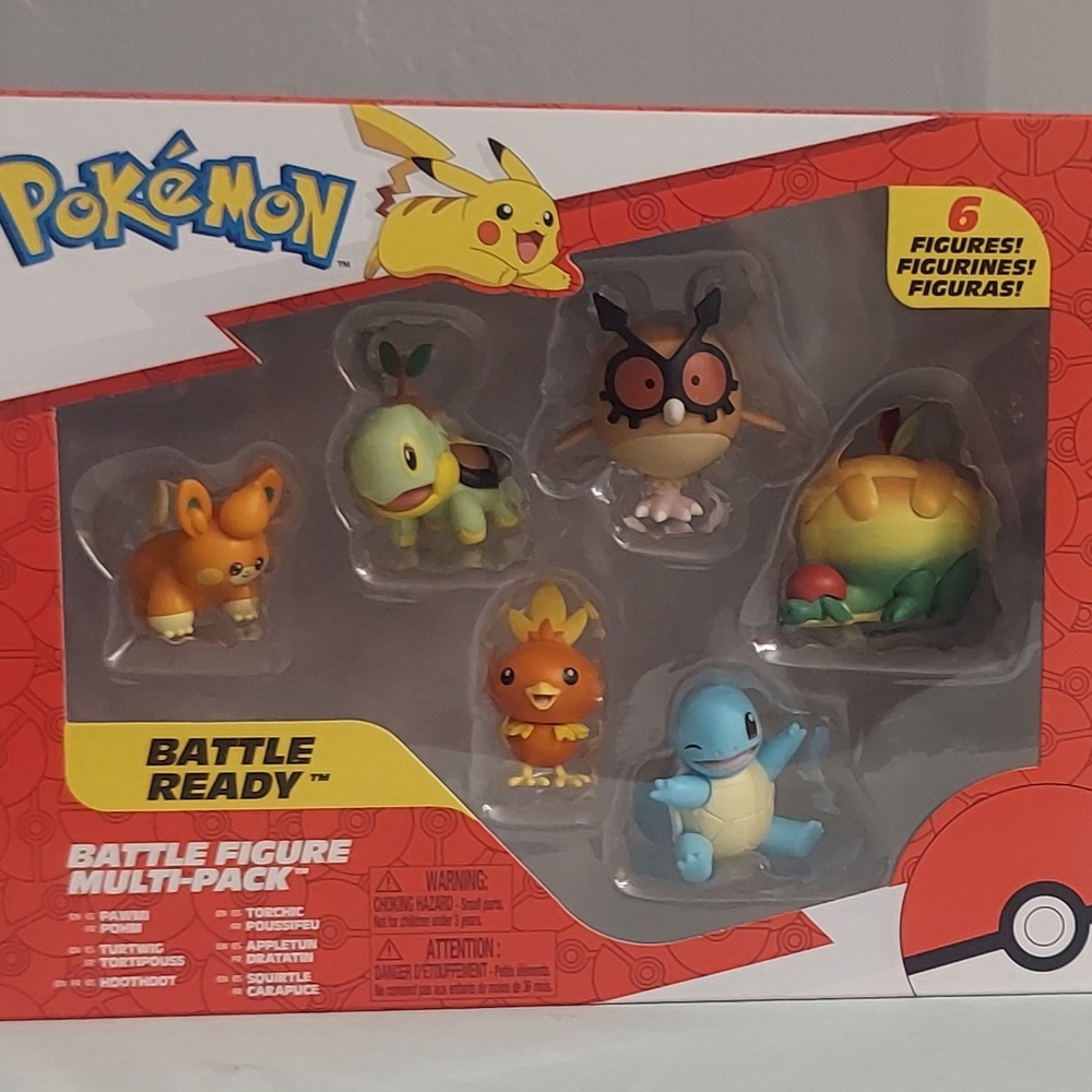 Pokemon Battle Ready Figure Multi-Pack - Orange, Green, Yellow, Blue